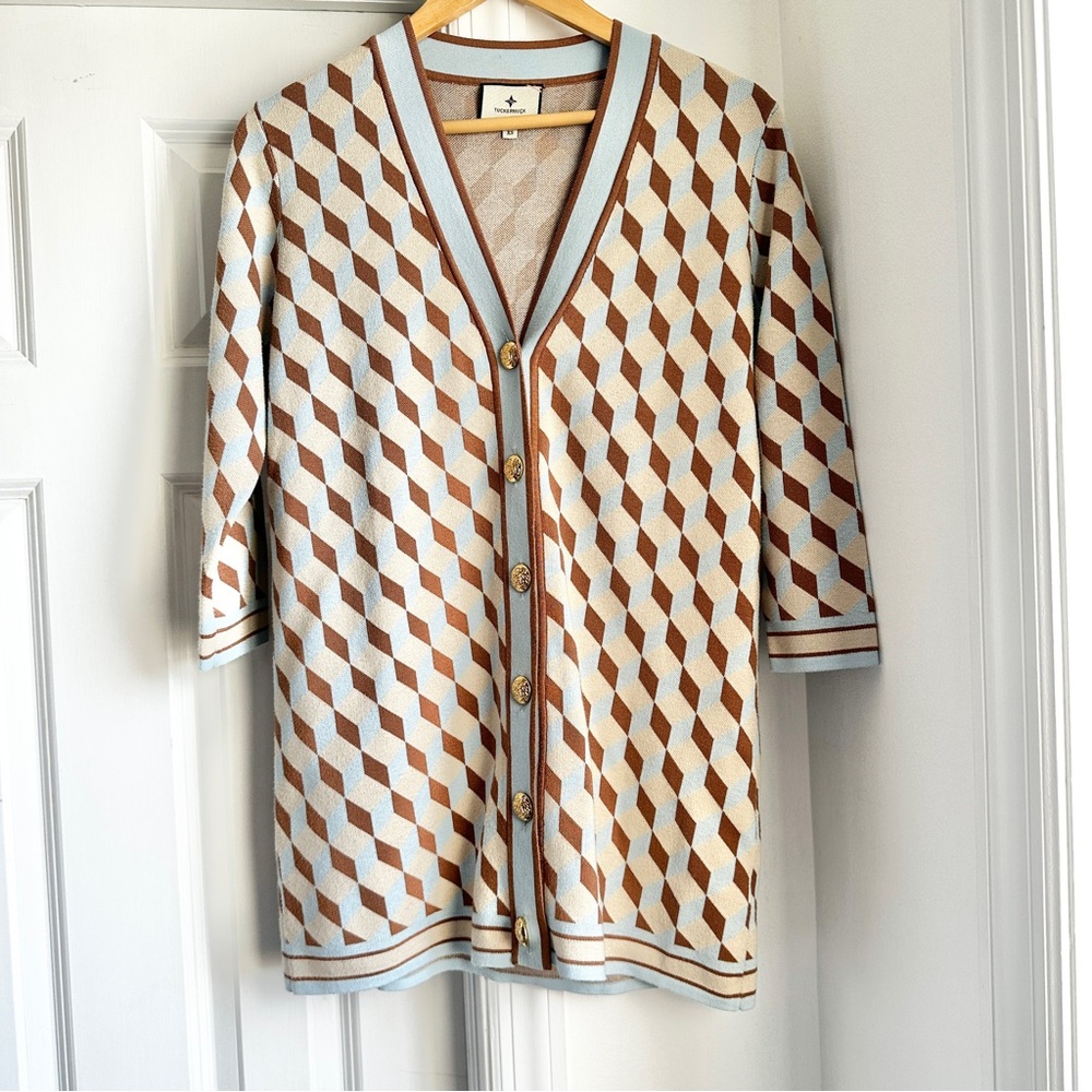 Tuckernuck Ocean Spray Knit Geo Liv Cardigan - Picture 5 of 8